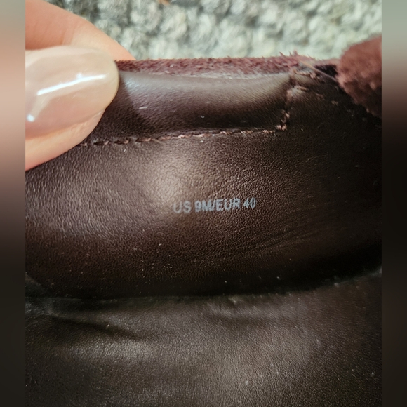 Vince Women's Dark Burgundy Suede Slip-Ons, Size US 9/ EUR 40 - Picture 10 of 14